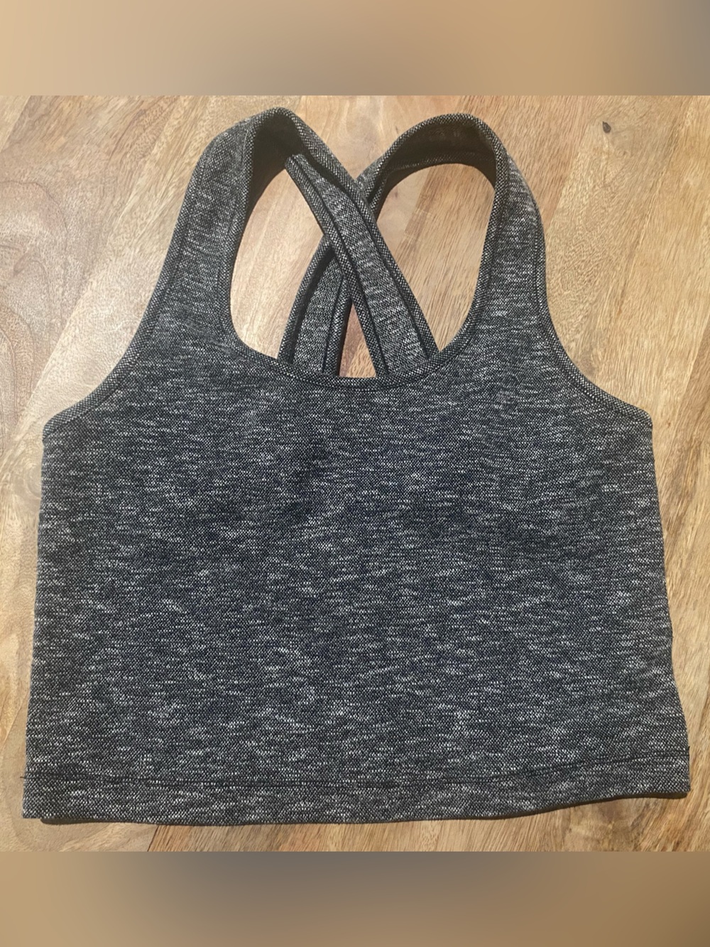 Madewell Heathered Gray Racerback Knit Top